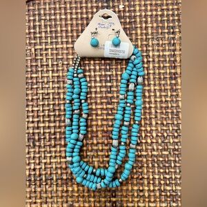 NWT Turquoise Necklace Earring set